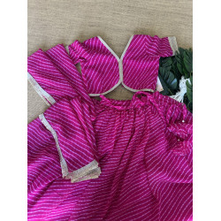 Bandhej Print Alia Style Lehenga Choli Set -Pink